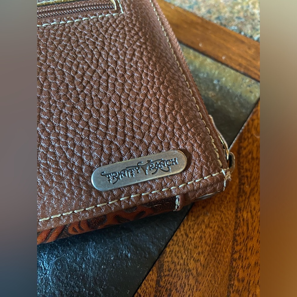 Trinity Thread Wallet, Western Leather Tooling, L… - image 3